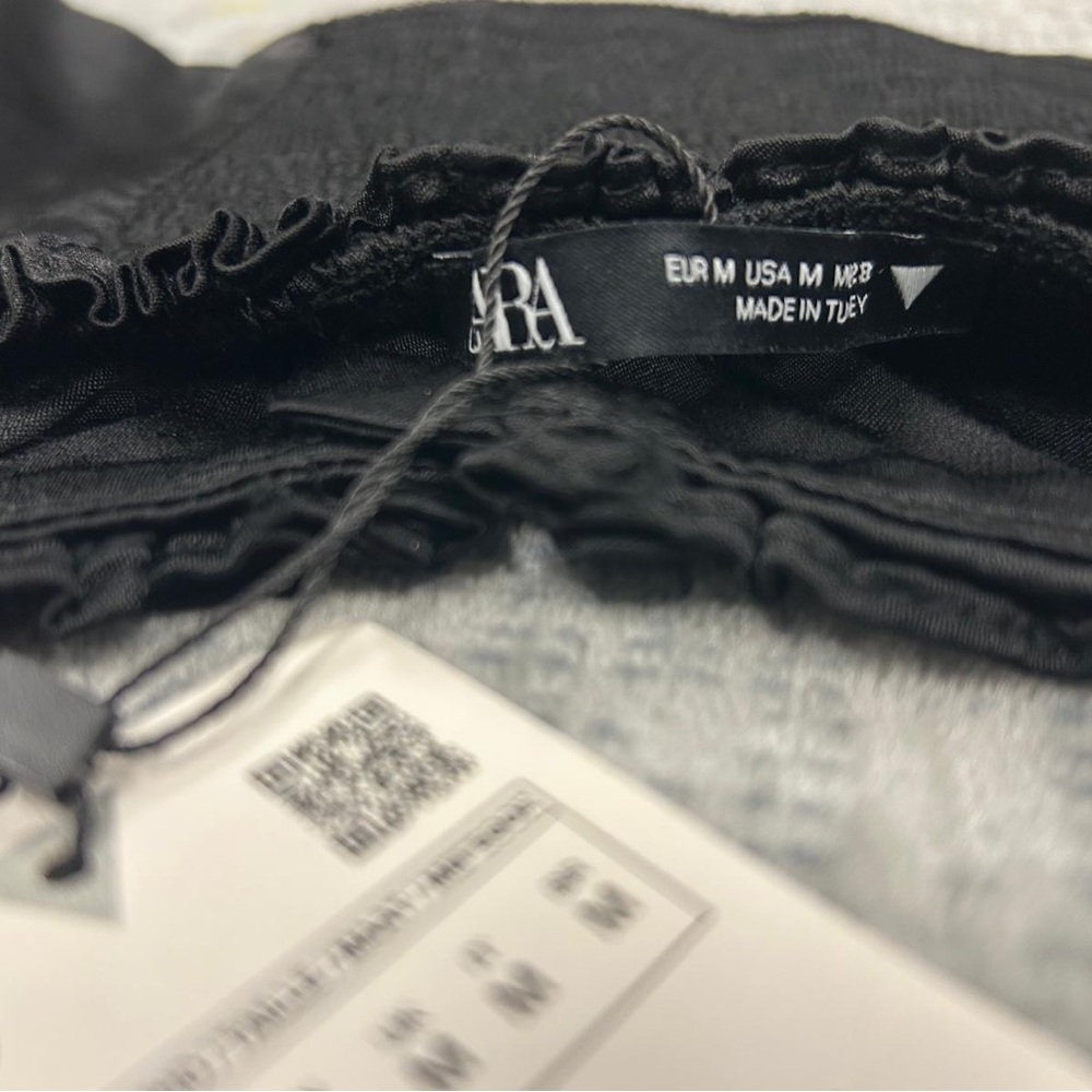 Zara Black Ruffle Detail Top - Picture 4 of 6